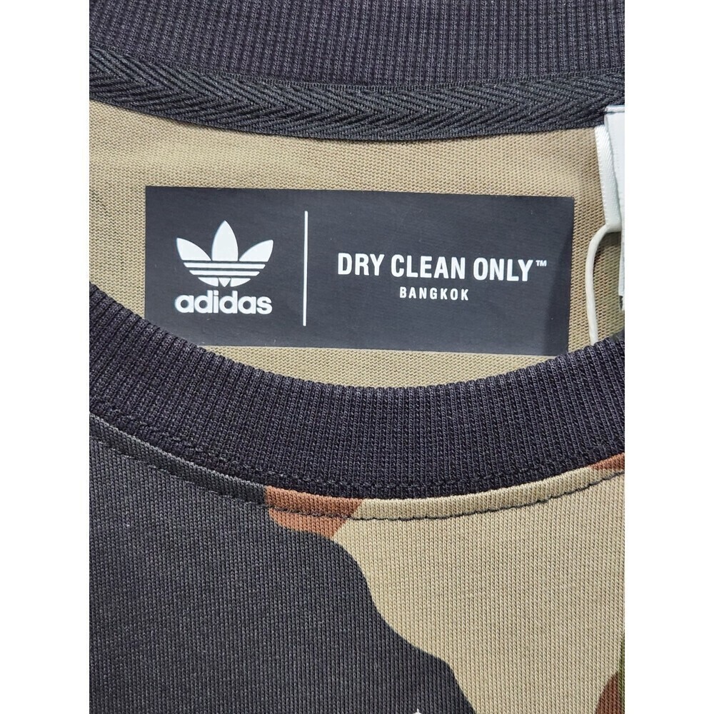New! adidas Originals x DRY CLEAN ONLY Bangkok Camo Lace Hem Midi Shirt Dress, S - Picture 8 of 11